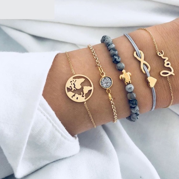 Chic by the Beach Jewelry - Earth/Boho crystal bracelet set